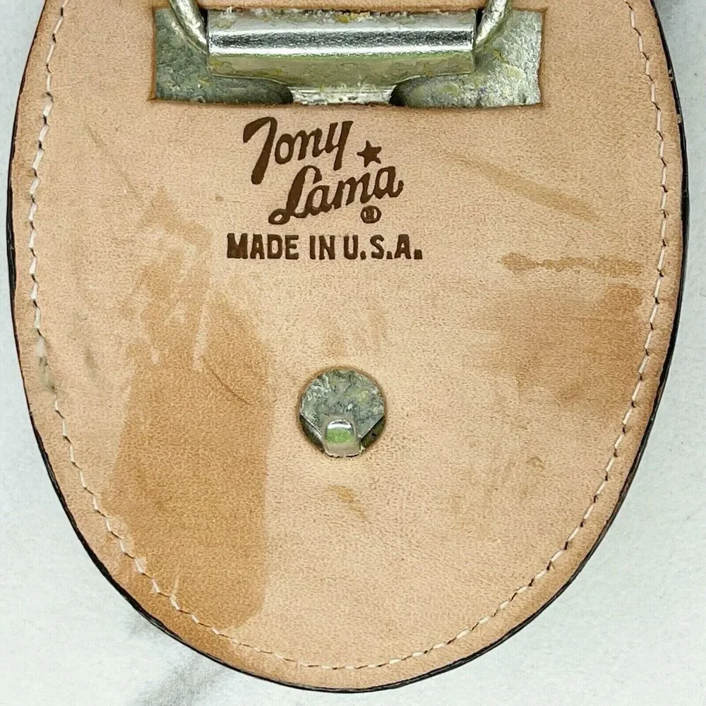 Tony Lama KGHL Billings Montana Radio Station Leather Buckle ✨